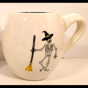 Rae Dunn Magenta Skeleton witch coffee mug